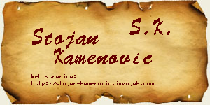 Stojan Kamenović vizit kartica